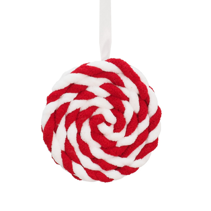 Ronis Candycane Fleece Hanging Pinwheel