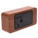 Ronis Checkmate Spruce LED Wood Cuboid Alarm Clock 15x6.8x3.9cm Dark Brown