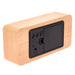 Ronis Checkmate Spruce LED Wood Cuboid Alarm Clock 15x6.8x3.9cm Light Brown