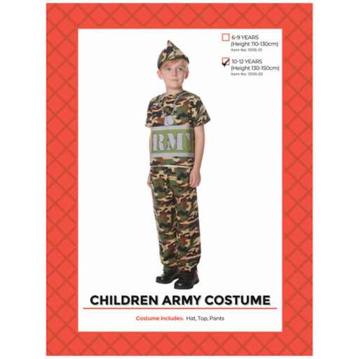 Ronis Children Army Costume 10-12 years old