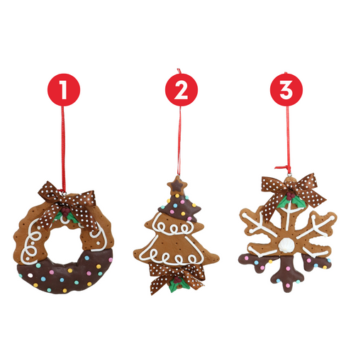 Ronis Chocolate Dipped Gingerbread Deco 3 Asstd