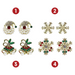 Ronis Christmas Pearl Stud Earrings 4 Asstd