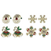 Ronis Christmas Pearl Stud Earrings 4 Asstd