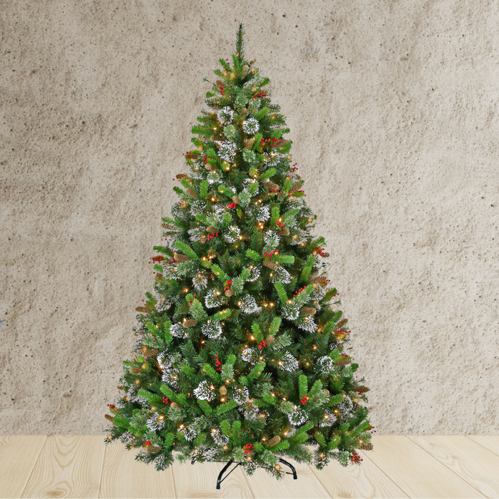 Ronis Christmas Tree 7.5ft Wintery Pine Twinkle Lights