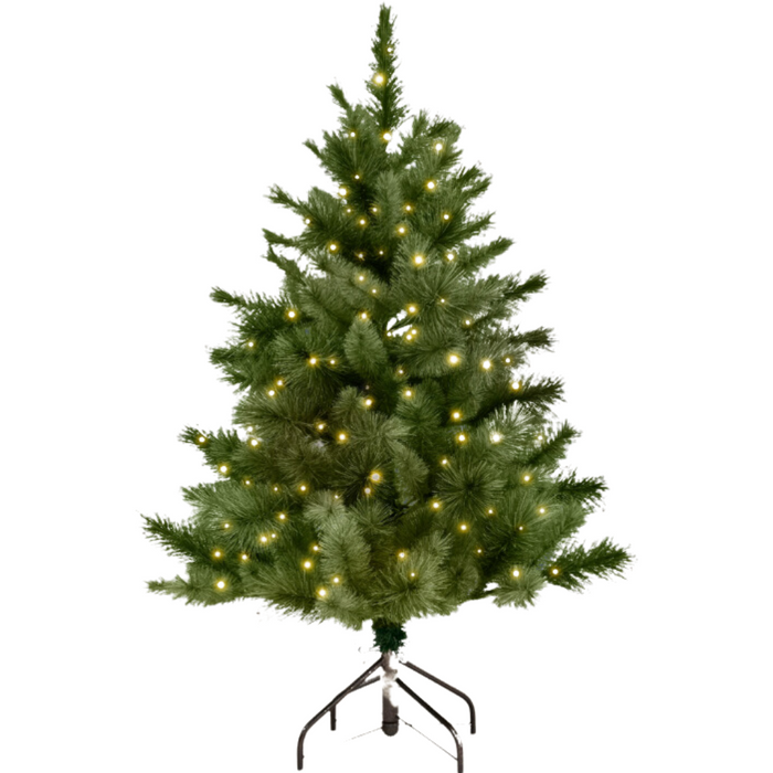 Christmas Tree New York Spruce 4ft 122cm Pre Lit 172 Tips 200 WW LED