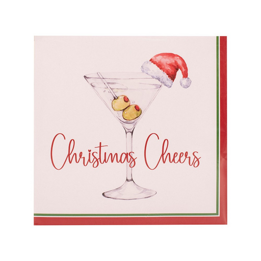 Ronis Christmas Cheers Napkins 33x33cm 25pk 2ply