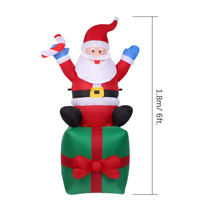 Ronis Christmas Inflatable Santa Present 180cm