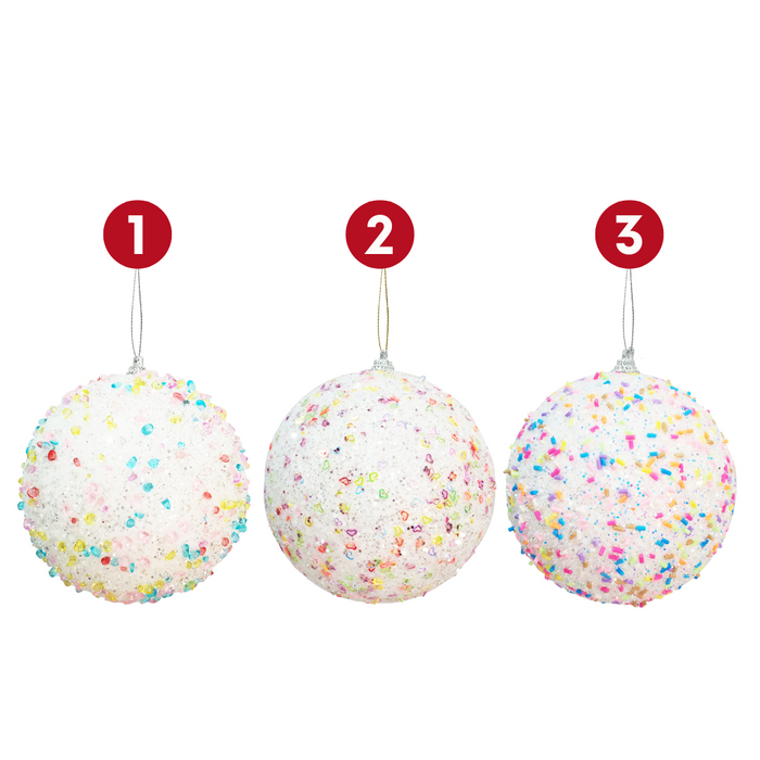 Ronis Confetti Sprinkles Bauble 3 Asstd