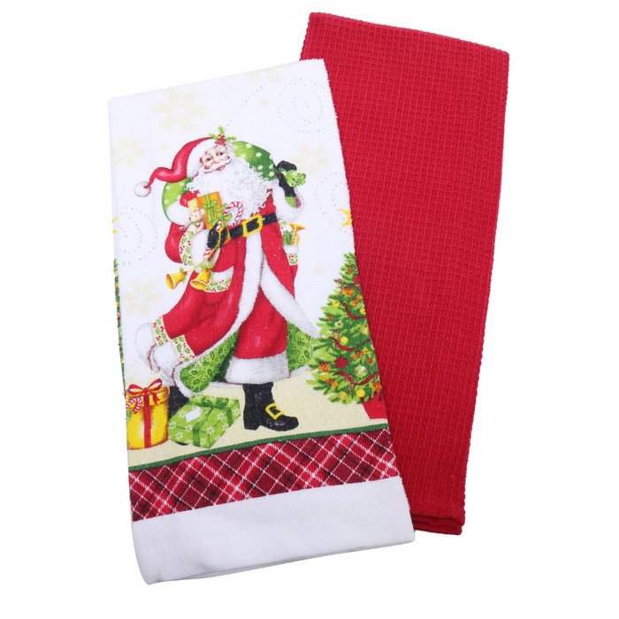 Ronis Cotton Tea Towel 2Pc 4 Asstd