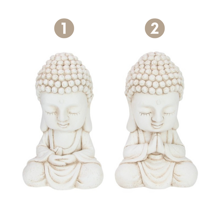 Ronis Cream Garden Buddha 34cm 2 Asstd