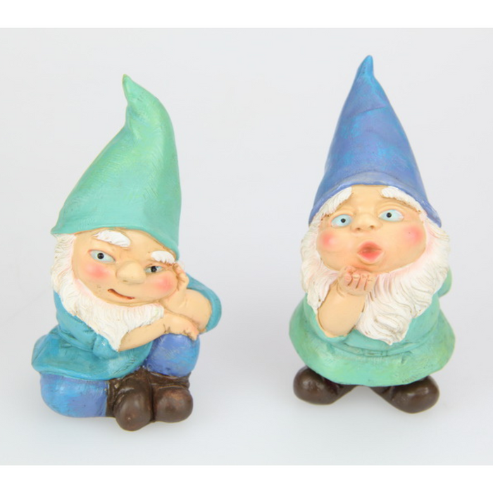 Ronis Cute Cheeky Gnomes on Barnhou 10cm 4 Asstd