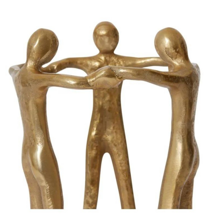 Friendship Sculpture Antique Gold 23x22x37cm