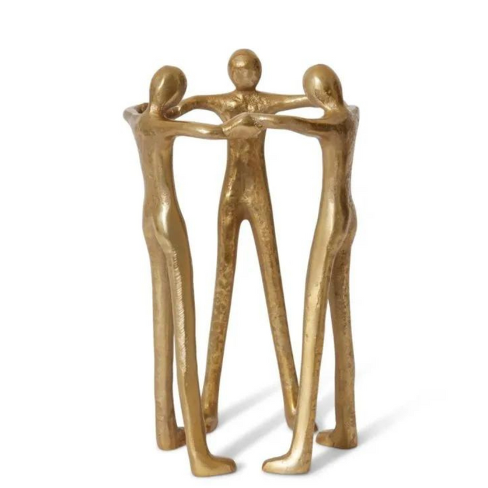 Friendship Sculpture Antique Gold 23x22x37cm