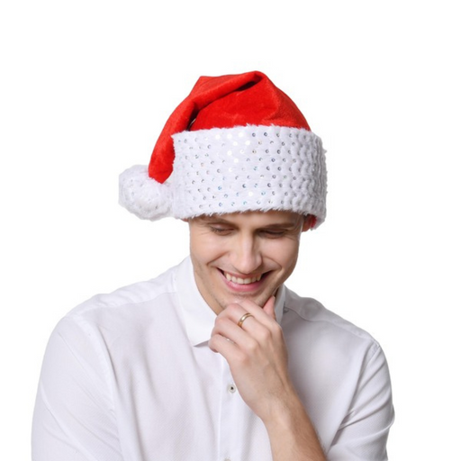 Ronis Deluxe Glitter Santa Hat