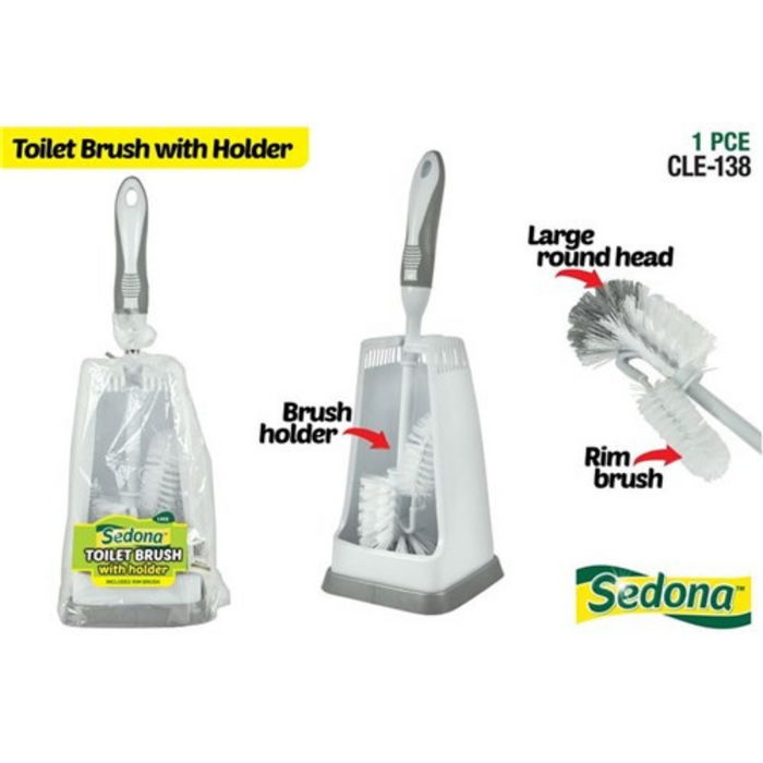 Ronis Deluxe Toilet Brush Set 2pce Sedona