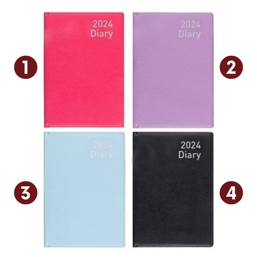 Ronis Diary PVC Textured Cover A4 DTP 4 Asstd