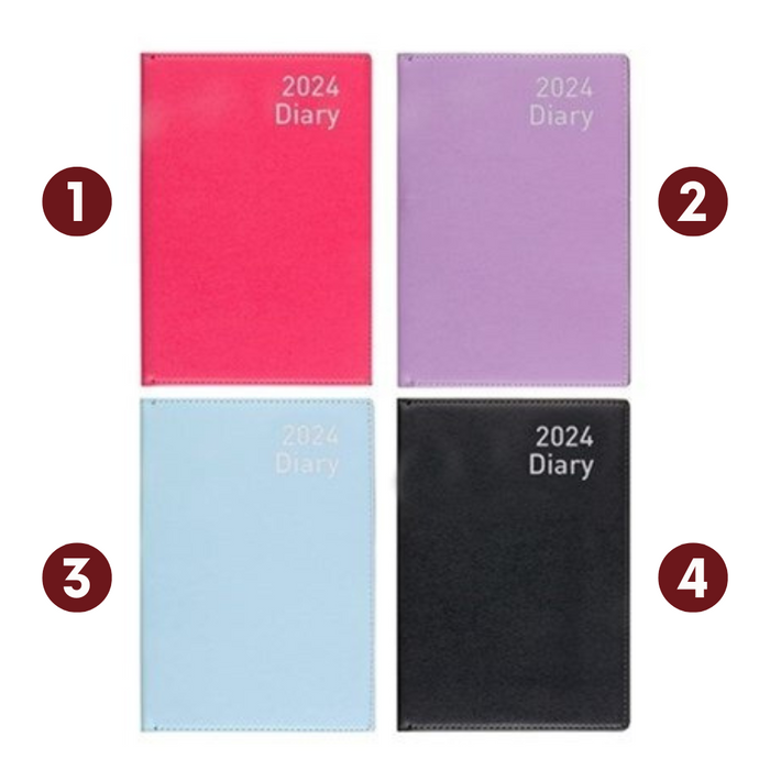 Ronis Diary PVC Textured Cover A5 WTV 4 Asstd