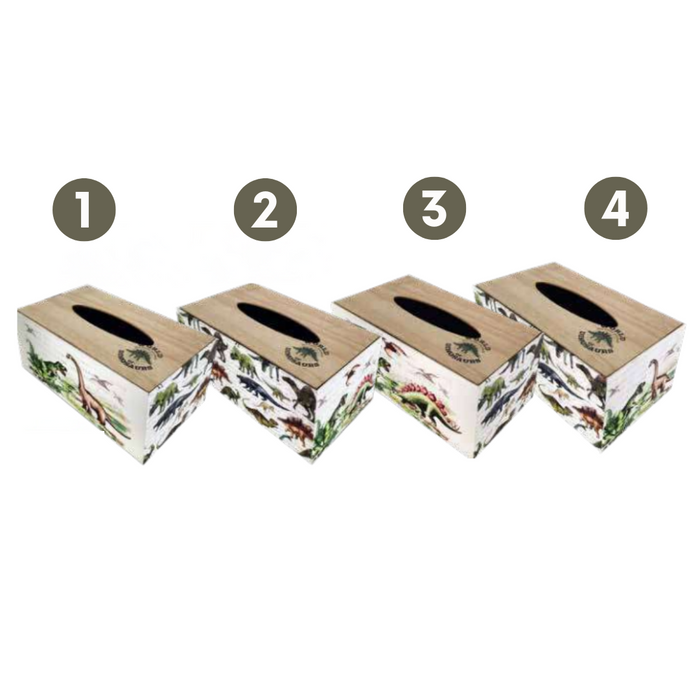 Ronis Dinosaurs Tissue Boxes 24x13.5x10cm 4 Asstd