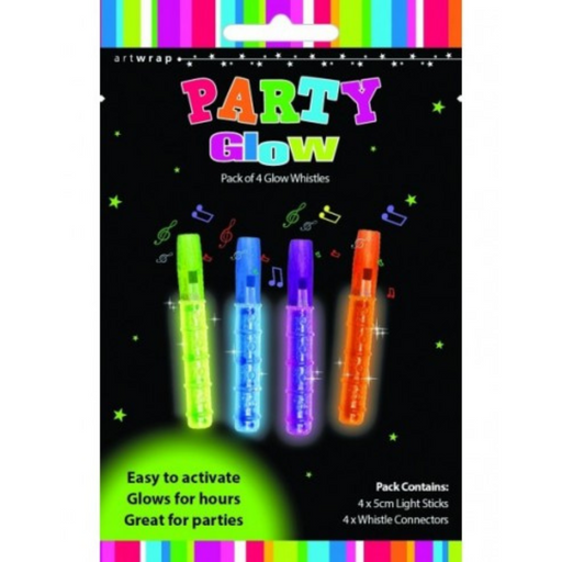 Glow Favours Whistle 4Pk