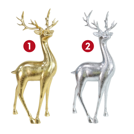 Ronis Elegant Reindeer Metallic Resin 2 Asstd