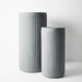 Pot Pleat Cylinder Tall (set/2) Grey 60/80cmh x 30/40cmd