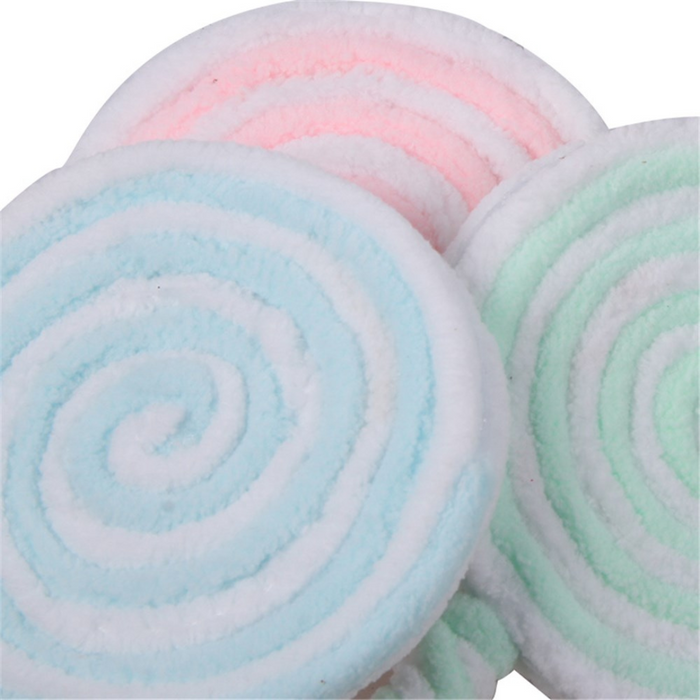 Ronis Fairy Floss Candy Cane 10cm W/ 30cm Stem 3 Asstd (Pink, Mint, Blue)