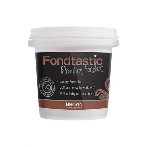 Ronis Fondtastic Vanilla Flavoured Fondant Mini Tub 226g Brown