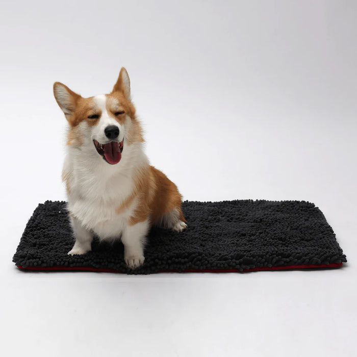 Pet Chenille Memory Foam Mat Grey Small