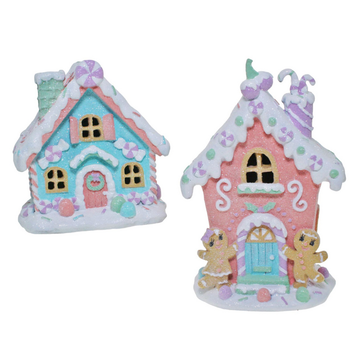 Ronis Gingerbread Houses LED 20cm 2 Asstd