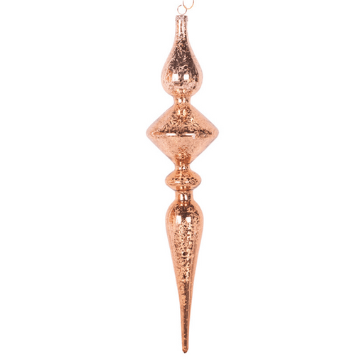 Ronis Glass Copper Mercury Finish Finial Tree Ornament 35cm