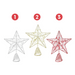 Ronis Glitter Wire Topper Star With Beads 30cm 3 Asstd