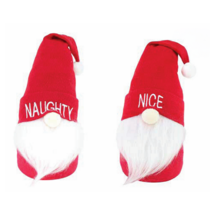 Ronis Gnome Knitted Hat Naughty/Nice 2 Asstd