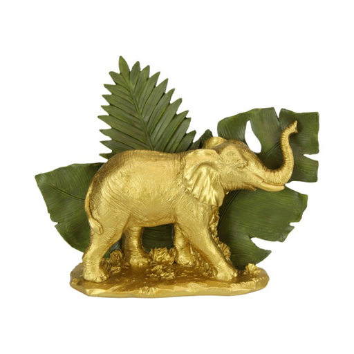 Ronis Gold Jungle Elephant Home Decor 25cm