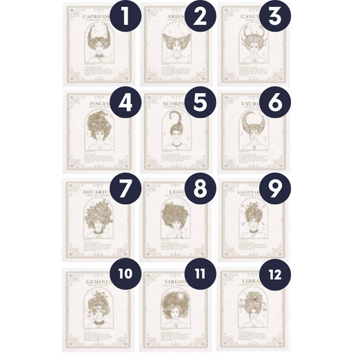 Ronis Golden Zodiac Plaques 14x12x0.9cm 12 Asstd