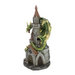 Ronis Green Dragon on Castle with Lights 28cm