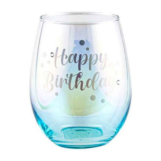 Ronis Happy Birthday Stemless Holographic Glass 560ml