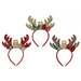 Ronis Headband Glitter Antlers Holly Bow 3 Asstd