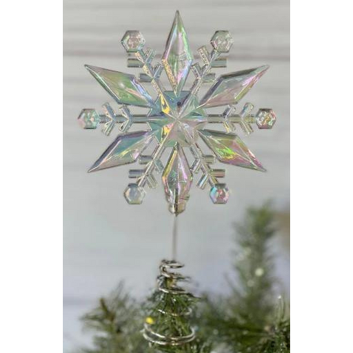 Ronis Iridescent Snowflake Tree Topper 11cm