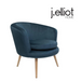 Ronis J. Elliot Ada Accent Chair 77x79x76cm Steel Blue