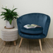 Ronis J. Elliot Ada Accent Chair 77x79x76cm Steel Blue