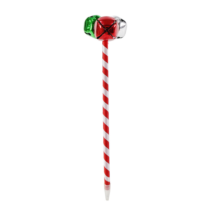 Ronis Jingle Bells Candy Striped Pen 2 Asstd