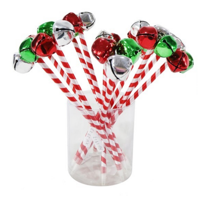 Ronis Jingle Bells Candy Striped Pen 2 Asstd