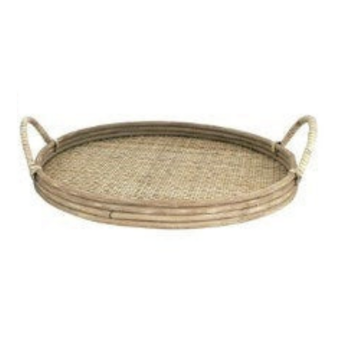 Ronis Kia Rattan Tray Natural Set 46cm/41cm