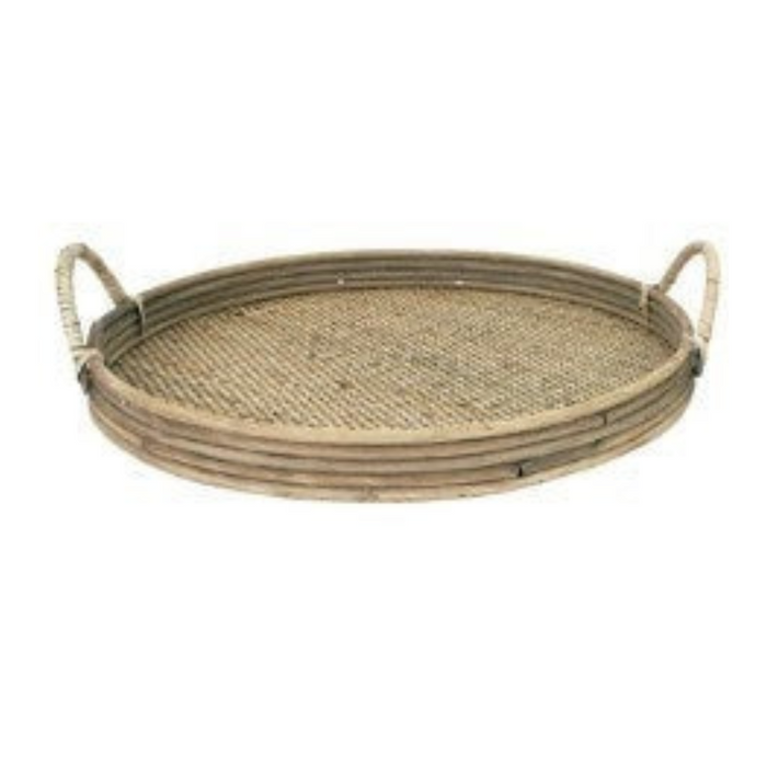 Ronis Kia Rattan Tray Natural Set 46cm/41cm