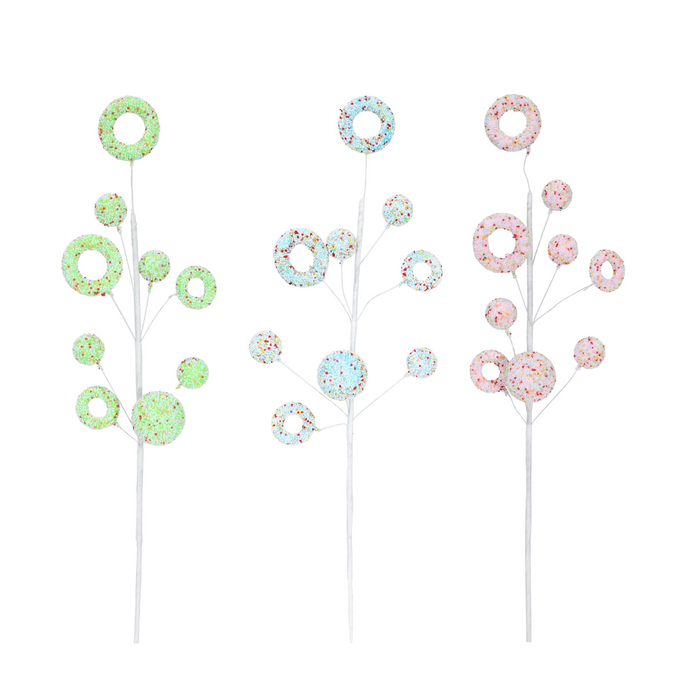 Pastel Sprinkles Donut Pick 54cm Asst