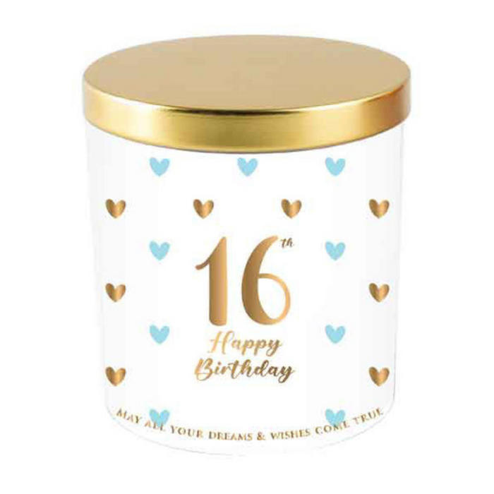 16 Sweet Heart Candle Vanilla/Lavender 215gm 8x9cm