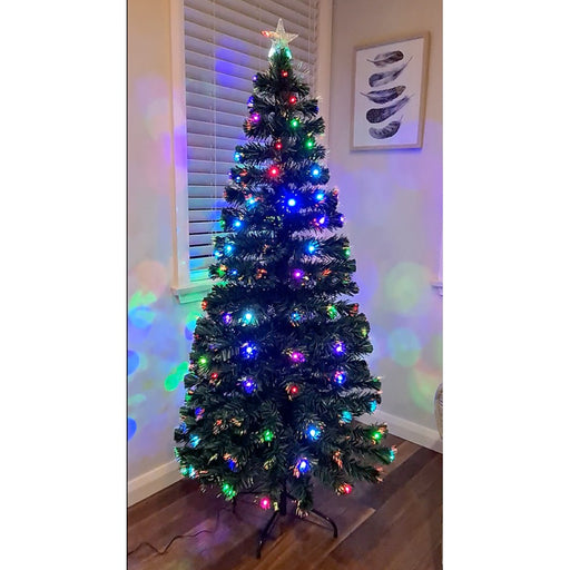 Ronis LED Fiber Optic Full Light Christmas Tree 180cm