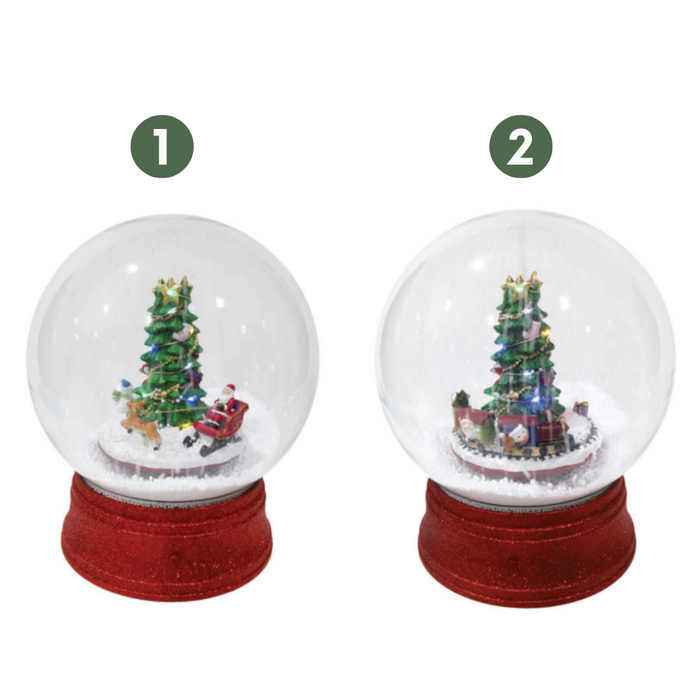 Ronis LED Musical Snowing Globe 30cm Red 2 Asstd