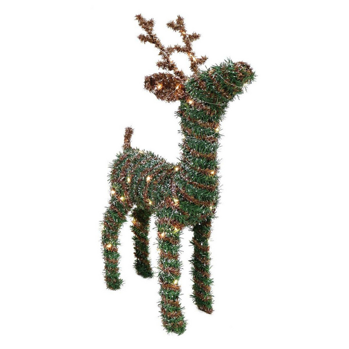 Ronis LED Reindeer Snowy Forest Tinsel 66cm