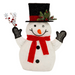 Ronis LED Tinsel Snowman With Top Hat 55cm